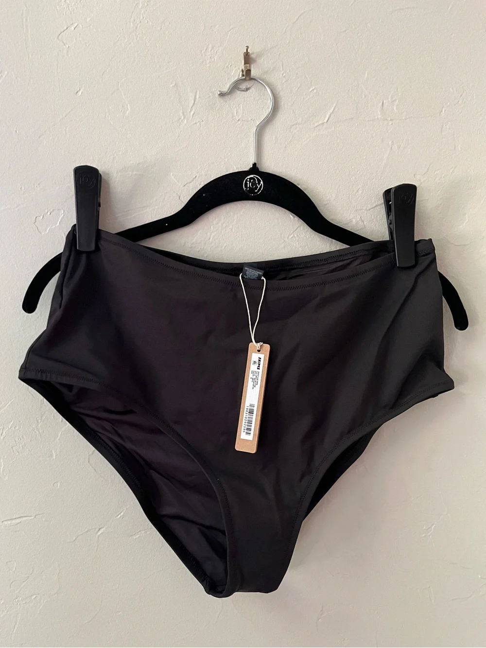 SKIMS SIGNATURE SWIM FULL BRIEF BIKINI BOTTOM ONYX M